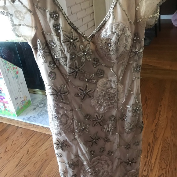 Sue Wong Dresses & Skirts - Sue Wong Backless Tan Dress - show stopper